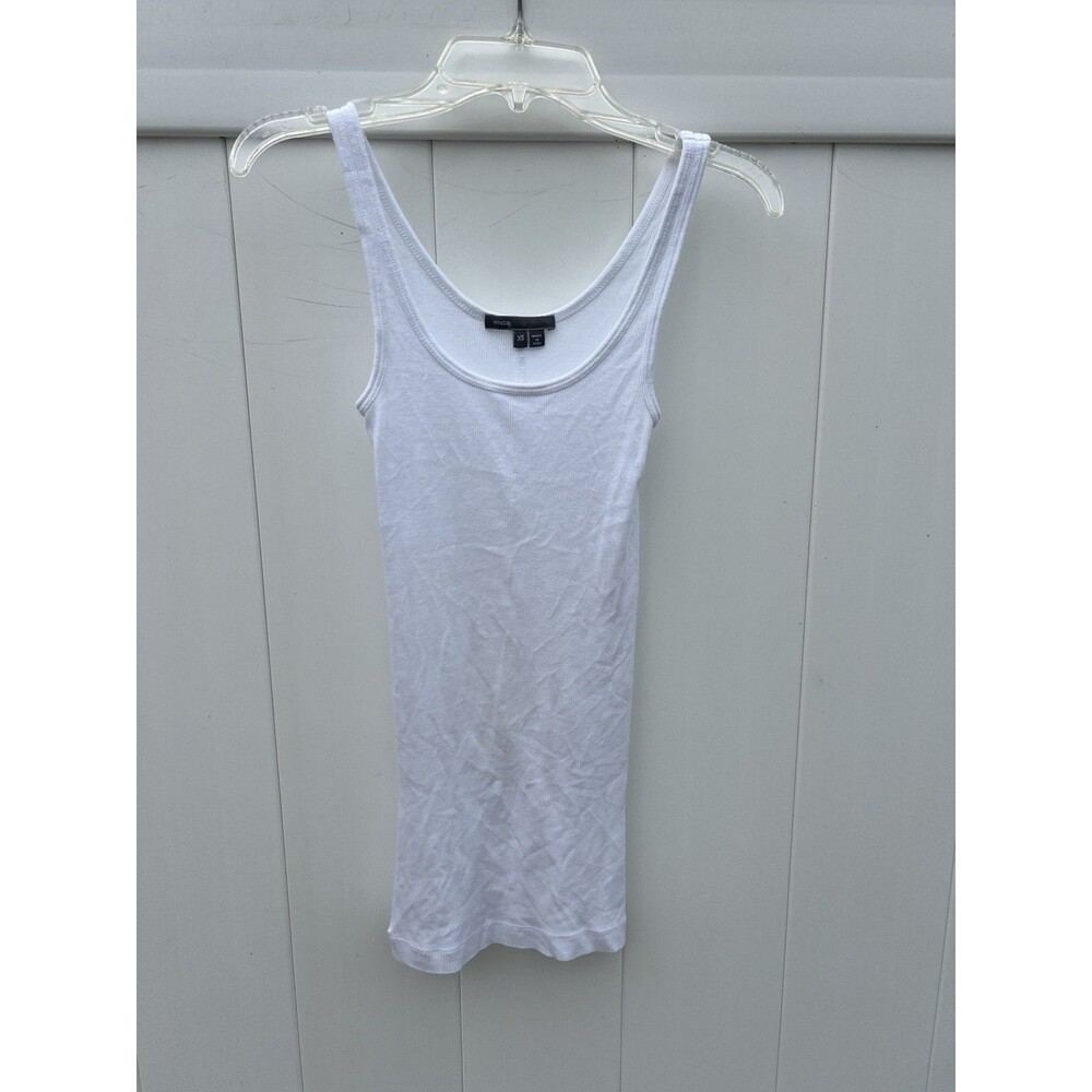 Vince. Women's XS Tank Top White Ribbed